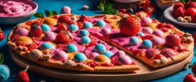 Glacier et pizzeria ouverts la nuit dans un quartier de Milan